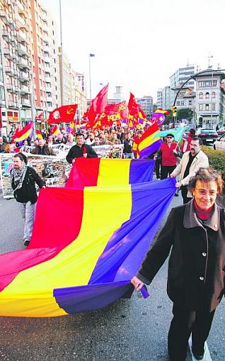 Inicio, en El Humedal, de la manifestación por la III República.