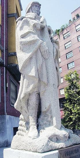 Una estatua de Samuel Sánchez sustituirá a la dedicada al teniente  coronel Teijeiro  