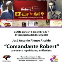 Gijón: Presentación del documental «Comandante Robert: comunista, republicano, antifascista»